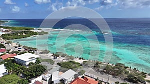 Caribbean Skyline At Oranjestad In Caribbean Netherlands Aruba.