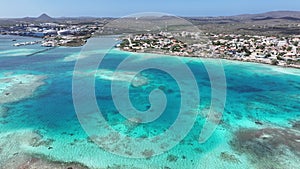 Caribbean Skyline At Oranjestad In Caribbean Netherlands Aruba.