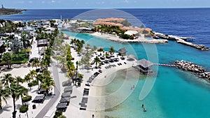 Caribbean Skyline At Willemstad In Netherlands Curacao.