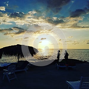 Sunset over Caribbean Sea