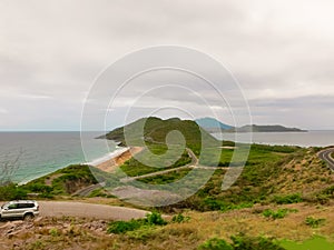 The Caribbean tropical beach. Saint Kitts, Federation of Saint Kitts