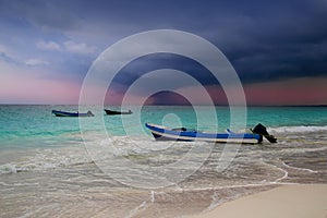 Caribbean tropical storm hurricane beach