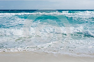 Caribbean tropical turquoise beach Cancun, playa del caren, Mayan Riviera Mexico