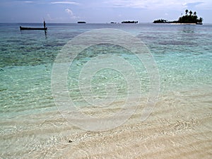 Caribbean tropical white sand beach