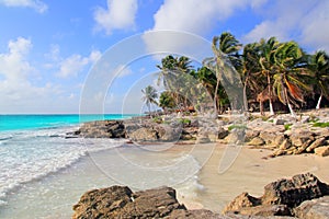 Caribbean Tulum Mexico tropical turquoise beach photo