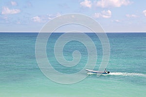 Caribbean turquaise sea view in Tulum