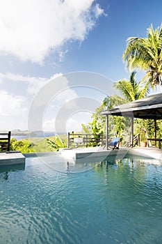 Caribbean villa pool view grenadine island