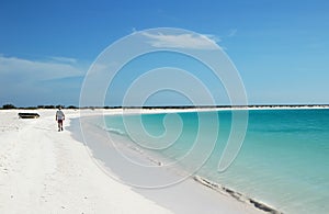 Caribbean white sandy beach