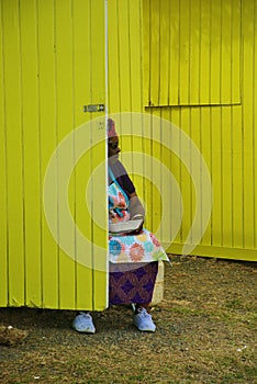 Caribbean Woman at Agricultural Market