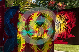 Caribelle Batik drying in the Romney Manor Gardens St Kitts and Nevis