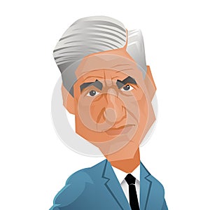 Caricature of American attorney and appointed Special Counsel Robert Mueller