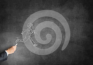 Caricature of builder man