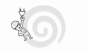 Caricature of engineer man