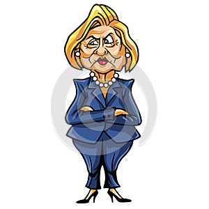 Caricature of Hillary Clinton, United States Democratic Presidential Candidate