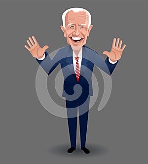 Caricature of Joe Biden, Democratic presidential candidate in the 2020 United States presidential election.