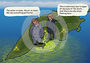 Caricature. Officials in Kamchatka