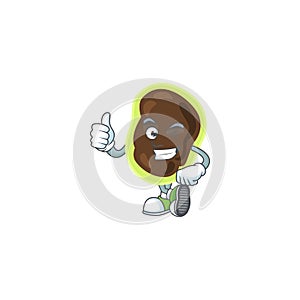 Caricature picture of firmicutes with Thumbs up finger