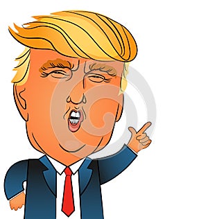 Caricature of presidential candidate Donald Trump