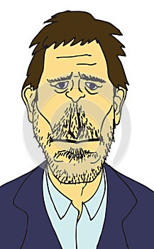 Caricature of stump bearded guy photo