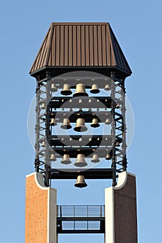 Carillon bell tower closeup
