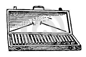 Carillon without Clavier, vintage illustration photo