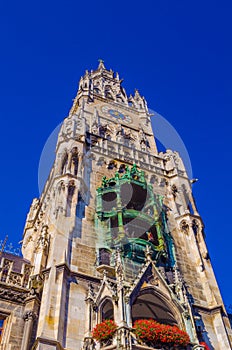 Carillon situated on the wall of the new town hall in munich. In german it is called rathaus-glockenspiel...IMAGE