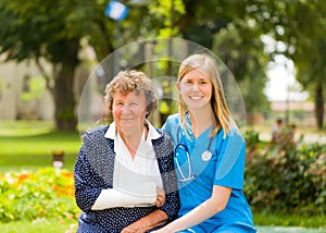 Caring for the Elderly with injury photo