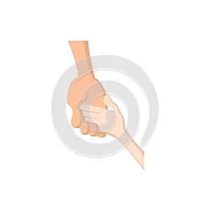 Caring hand logo cartoon icon