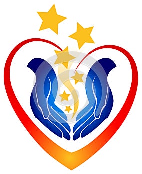 Caring hands logo