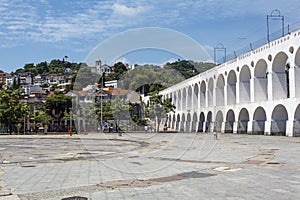 The Carioca Aqueduct (Arcos de Lapa) in Rio de Janeiro, Brazil photo