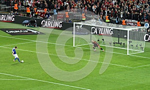Carling Cup final - Cardiff penalty