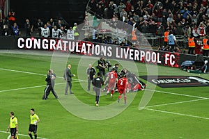 Carling Cup - Liverpool celebration