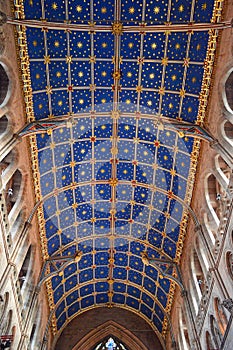 Carlisle Cathedral and stunning choir ceiling Cumbria UK