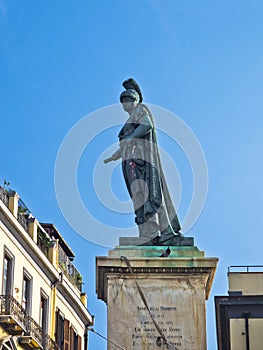 Carlo Felice monument on main square in Cagliari, Sardinia photo
