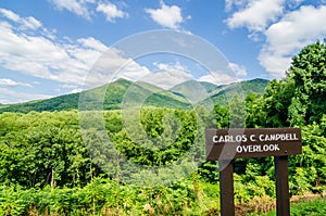 Carlos campbell overlook in great smoky mountains