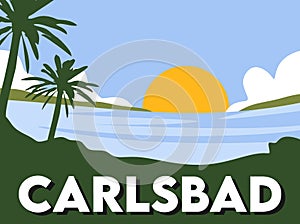 Carlsbad California with beautiful views photo