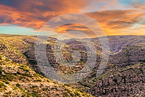 Carlsbad Cavern National Park, New Mexico, USA overlooking Rattlesnake Canyon