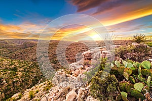 Carlsbad Cavern National Park, New Mexico, USA overlooking Rattlesnake Canyon