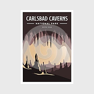 Carlsbad Caverns National Park poster vector illustration design photo