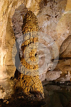 Carlsbad Caverns Stalactite-Stalagmite Column photo