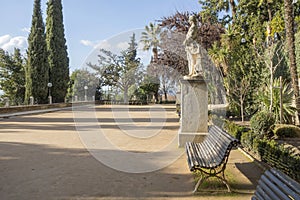 Carmen de los Martires, near to Alhambra, public garden.Granada