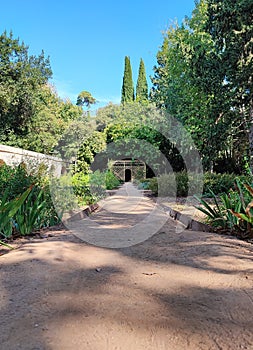 Carmen de los Martires, near to Alhambra, public garden.Granada