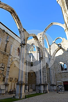 Carmo Convent ruin in Lisbon, Portugal