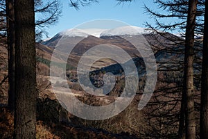 Carn a`Chlamain munro seen from Glen Tilt, Blair Atholl, Cairngorms, Scotland
