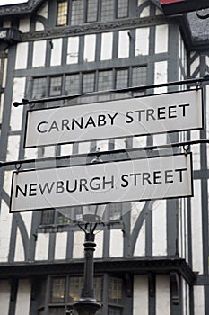 Carnaby and Newburgh Street Signs; London