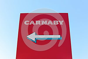 Carnaby street sign in London, United Kingdom