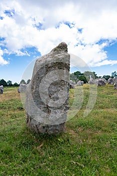 Carnac in Brittany, alignment of menhirs