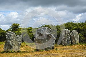 Carnac (Brittany, France): menhir and dolmen