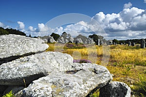 Carnac (Brittany, France): menhir and dolmen