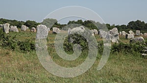The Carnac stones megalithic sites near the south coast of Brittany in northwestern Franc